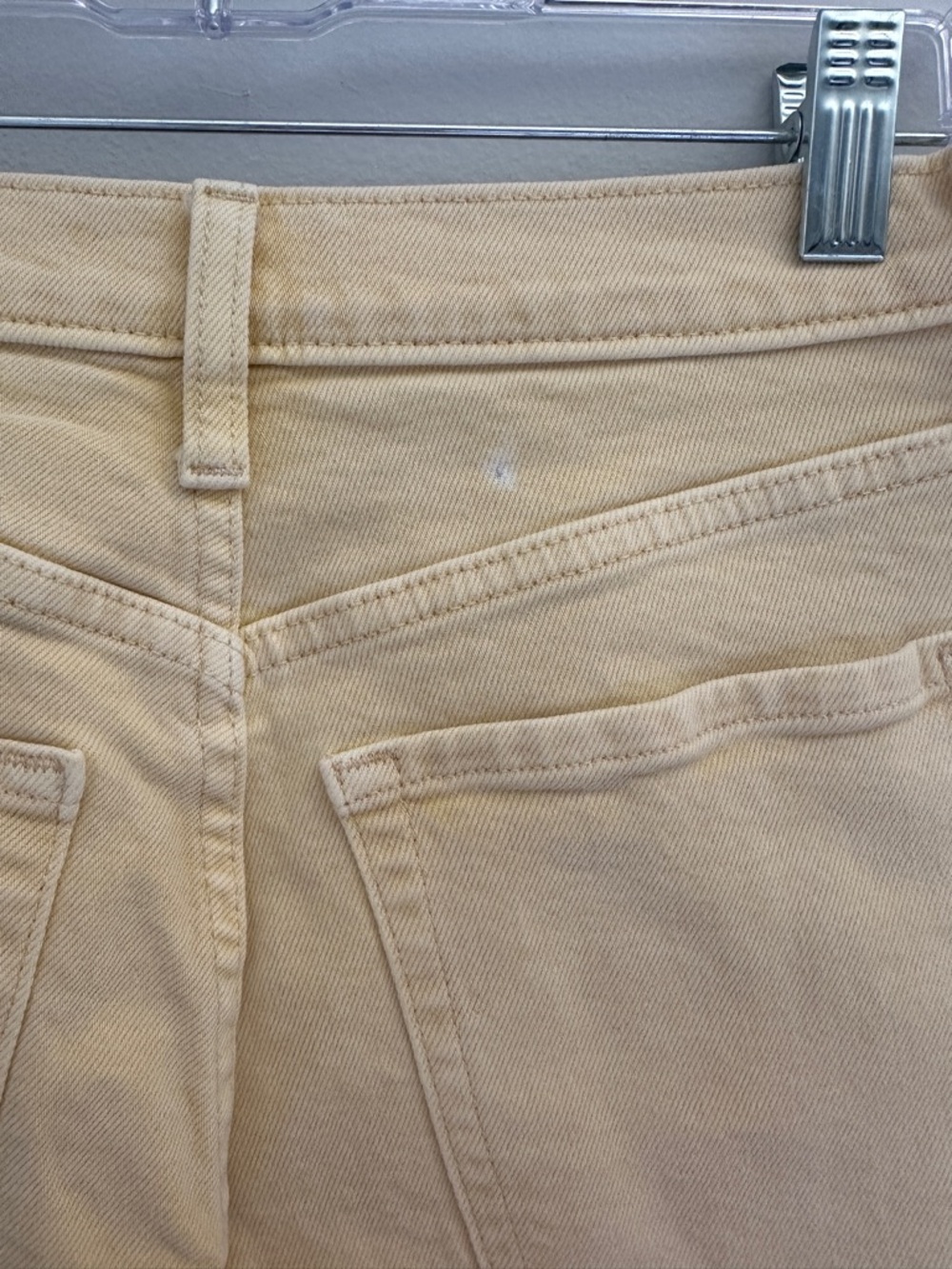 Banana Republic High-Rise Button-Fly Cropped Jeans in Soft Yellow - Picture 4 of 4
